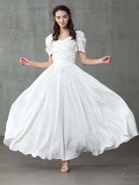 Linennaive Poppy 23 Ivory Linen Fairy Skirt